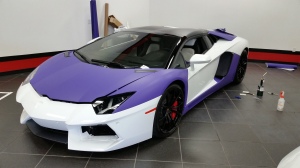 Lamborghini Wrap in Royal Matte Purple